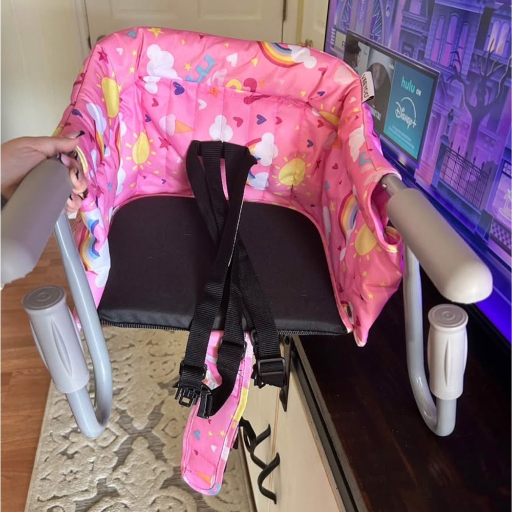 Pink Cloud and Rainbow Baby Seat